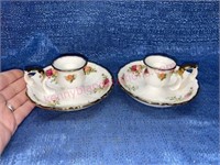 Royal Albert Old Country Rose candlestick holders