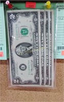 (4) Series of 1976 Green Seal $2.00 Bills