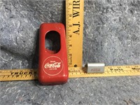 Coca Cola bottle opener with cap catcher