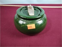 Vintage green english humidor with lid - great