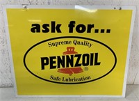 Ask For Pennzoil double sided sign