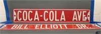 Coca Cola & Bill Elliott Metal Signs