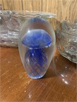 6” Jellyfish Glass Sculpture (living room)