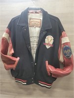 Rare 1990s Louisville Slugger Wool/Leather Jacket