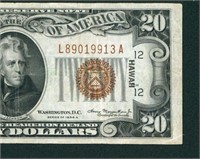 $20 1934 (( HAWAII )) Silver Certificate CURRENCY