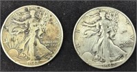 1942 & 1943 Walking Liberty Half Dollars - Silver