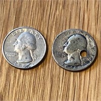 (2) Interesting Washington Quarter Coins
