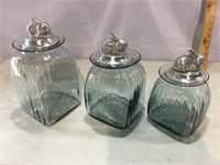 Glass Canister Set, Rabbit Tops