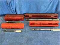 Lot of Snap-On Torque Wrenches with Thier Cases