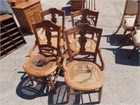 (4)Eastlake style antique dining chairs.