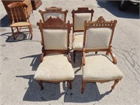 (4)Eastlake style antique dining chairs.