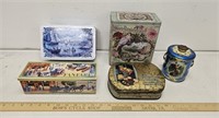 (5) Advertising Tins- Old & New- Including