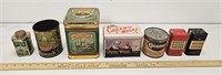 (6) Advertising Tins- New & Old- Including Old