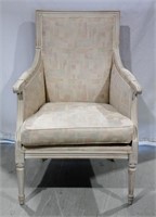 Antique Bergere French Louis XVI Arm Chair