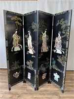 4 Panel Asian Embellished Folding Screen