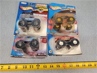 4 Hotwheels Monster Trucks