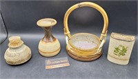 Stoneware Lot Vase Basket Goblet