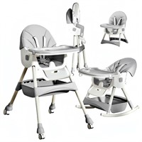 6-in-1 Baby High Chair Adjustable  Gray