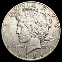 1934-S Silver Peace Dollar CLOSELY UNCIRCULATED