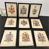 Antique Framed English Seals See Photos for