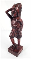 Wood Native American Carved Statue
