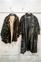 (2) Faux Fur Coats