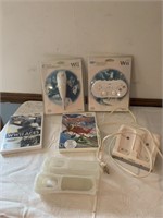 WII ACCESSORIES NIP AND WII GAMES LOT