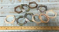 Abalone look bangles - new