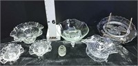 Clear Glass Bowls & Candleholders