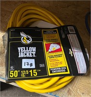 YellowJacket50ft,Lighted PowerBlock Extension Cord