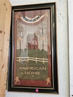 Framed American Home Picture