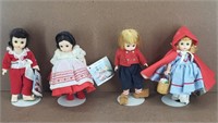 4pc Madame Alexander Dolls w/stands