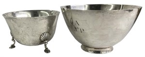 2 STERLING SILVER BOWLS, 1- TIFFANY  & 1 FISHER