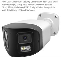 4MP Dual Lens PoE IP Security Camera