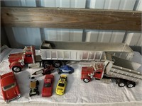 Toy Semi Trucks and Cars