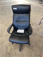 black leather office chair