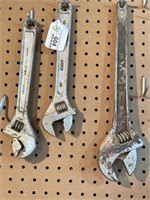3) Crescent Wrenches, 12" & 15"