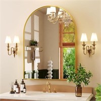 Heymirro Gold Arched Mirror 30 x 40 Inch