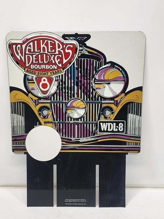 Walker's Deluxe Bourbon Rack Sign