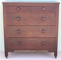 19TH C. MAHOGANY VENEER & PINE, OLD FINISH, 2