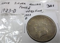 1923-D Peace silver dollar