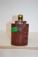 Vintage Flask w/Leather Cover