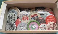 Box of Vintage Buttons Evansville Advertising Etc
