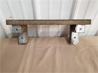 Cute little rustic wood and metal Shelf 5.5x 16