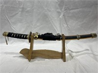 14 inch Katana Style Letter Opener with Stand