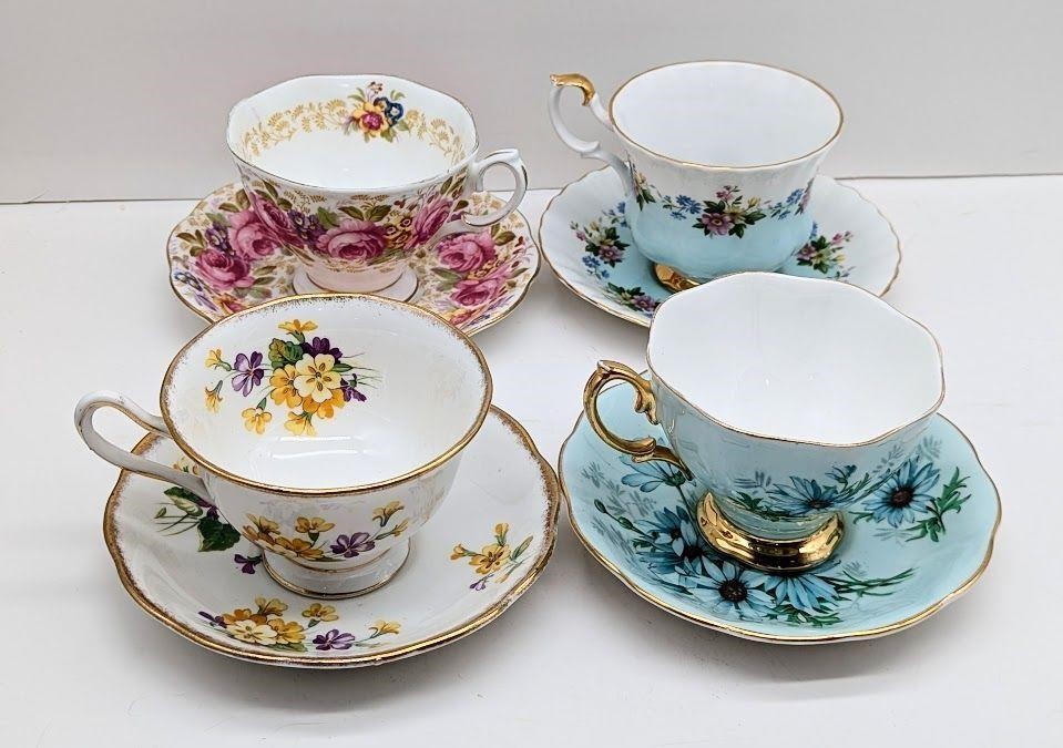 Lot Of 4 Royal Albert Bone China Tea Cups