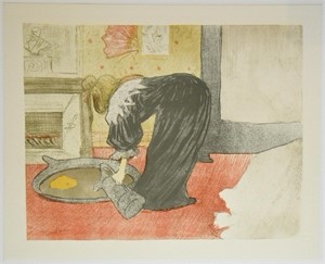 Toulouse-Lautrec lithograph "Le Tub" Elles