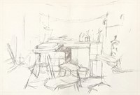 Alberto Giacometti original lithograph "The Studio