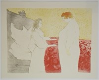 Toulouse-Lautrec lithograph "Deux femmes" Elles