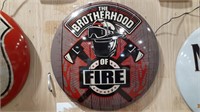 The Brotherhood Of Fire Round Metal Sign